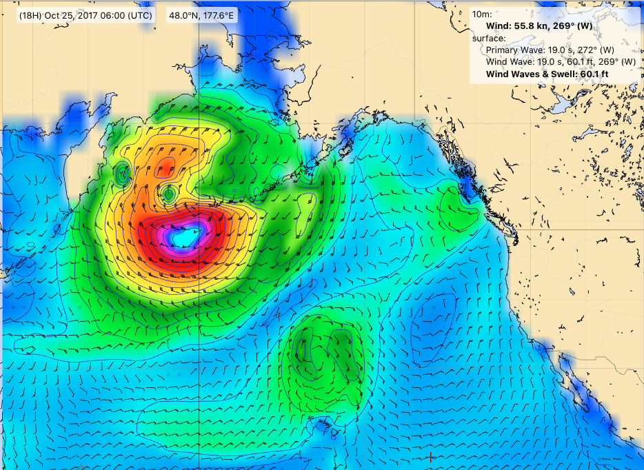 David Burch Navigation Blog 100foot Waves Expected near Aleutian Islands