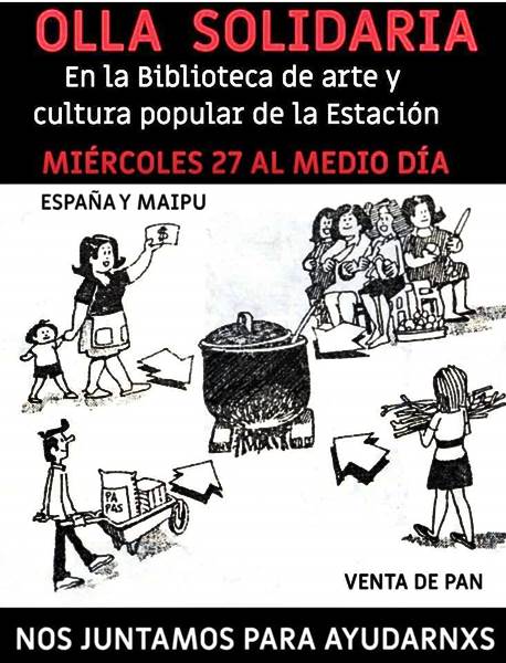 Este Miercoles: Olla Solidaria en el Teatro la Estación de Roca Este Miercoles: Olla Solidaria en el Teatro la Estación de Roca