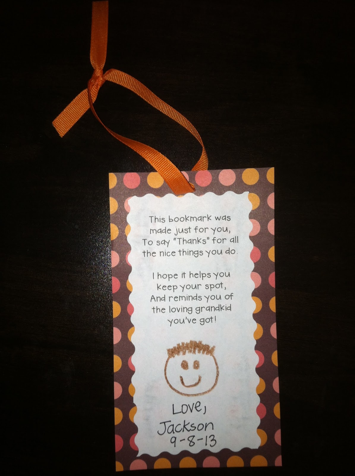 Teachin' Little Texans Grandparents' Day Bookmark Gift