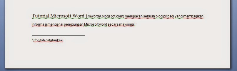 Bagaimana cara membuat catatan kaki di Microsoft word 2007?