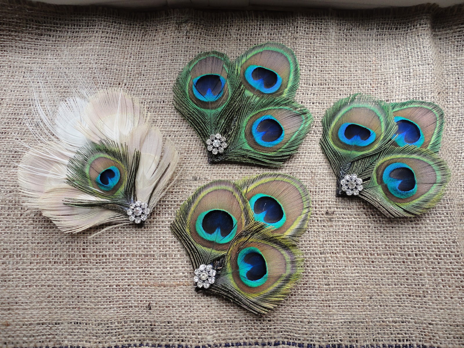 The Peacock Fairy Peacock Hair Clips for a Wedding