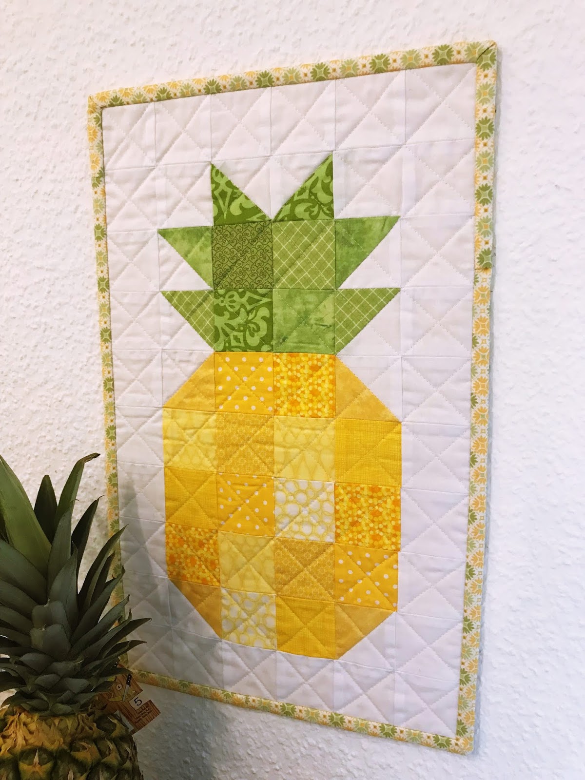 Quilt Villa Nahanleitung Fur Eine Ananas Wandbild Wandquilt