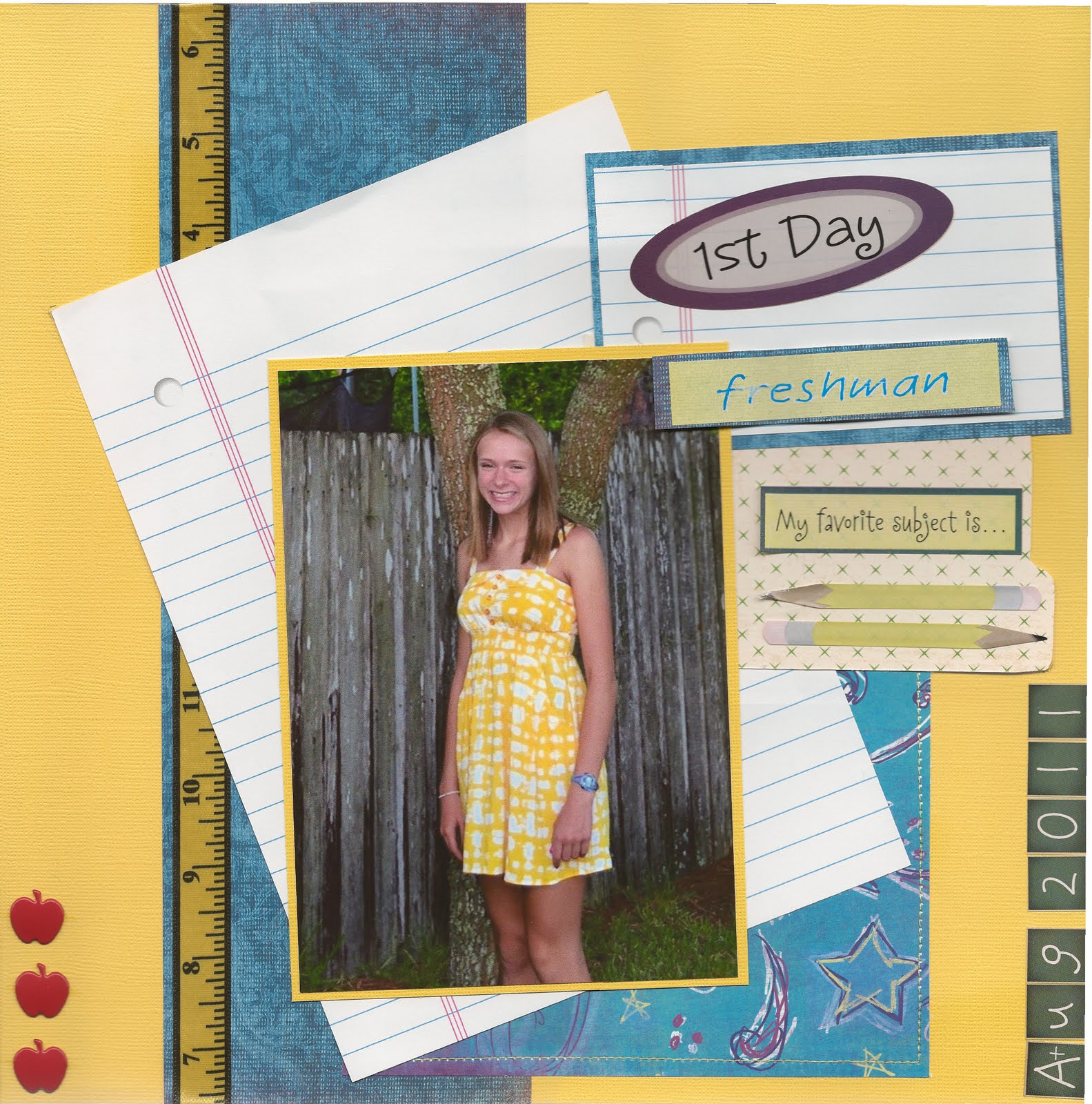 SCRAPBOOKING BY BETHANYR First Day Of High School