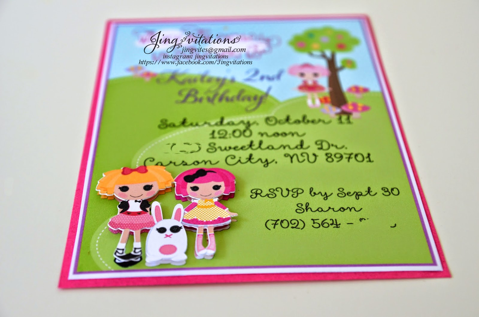 lalaloopsy invitations