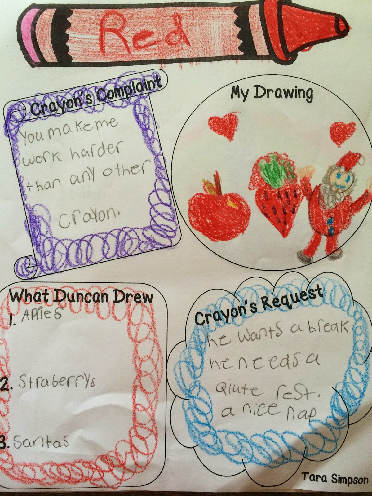 Tara Teaches: The Day the Crayons Quit Writing Papers