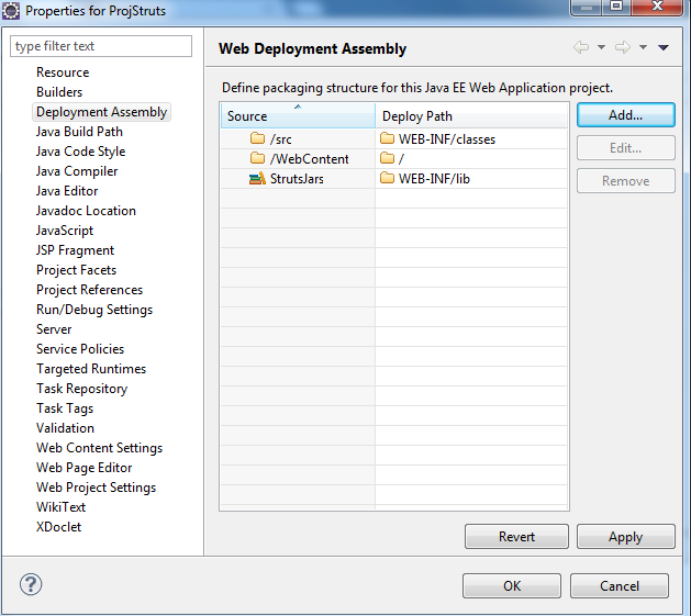 How to Set Struts2 Environment for Eclipse with Oracle 10g Express