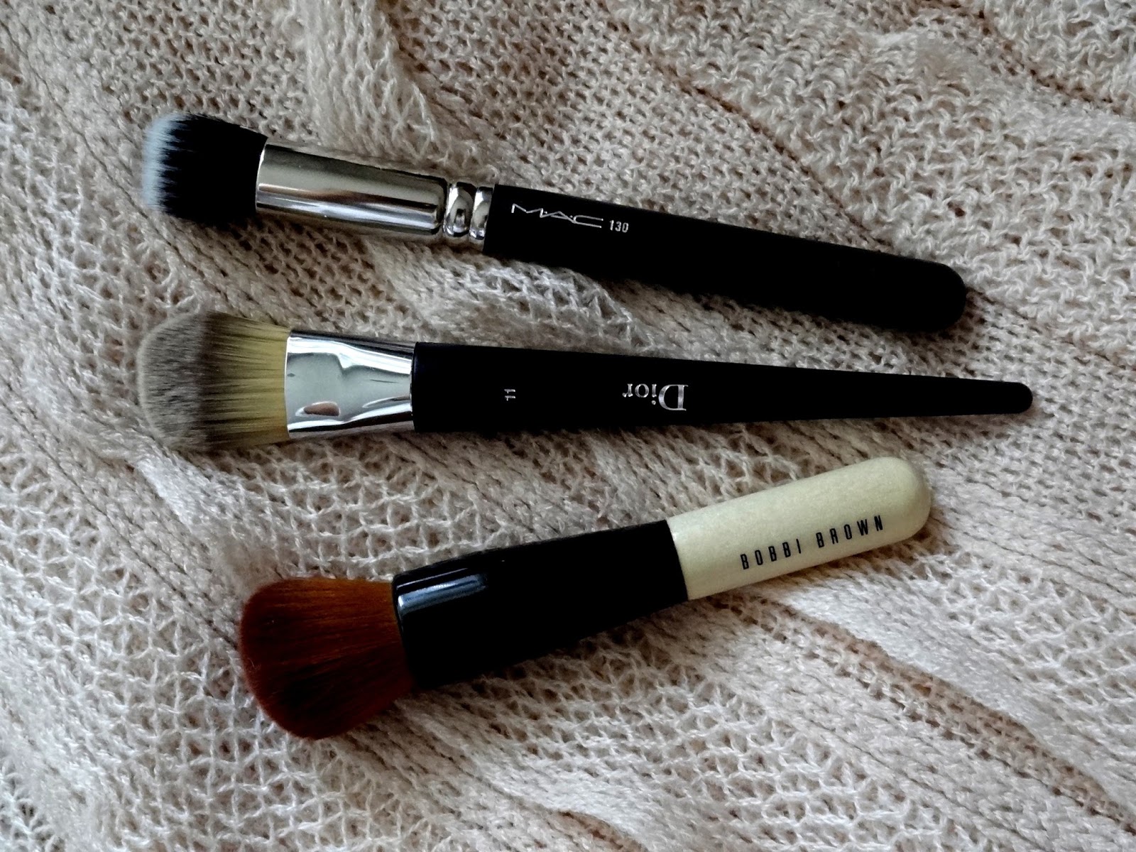 Three Must Have Foundation Brushes from MAC Bobbi brown and Dior