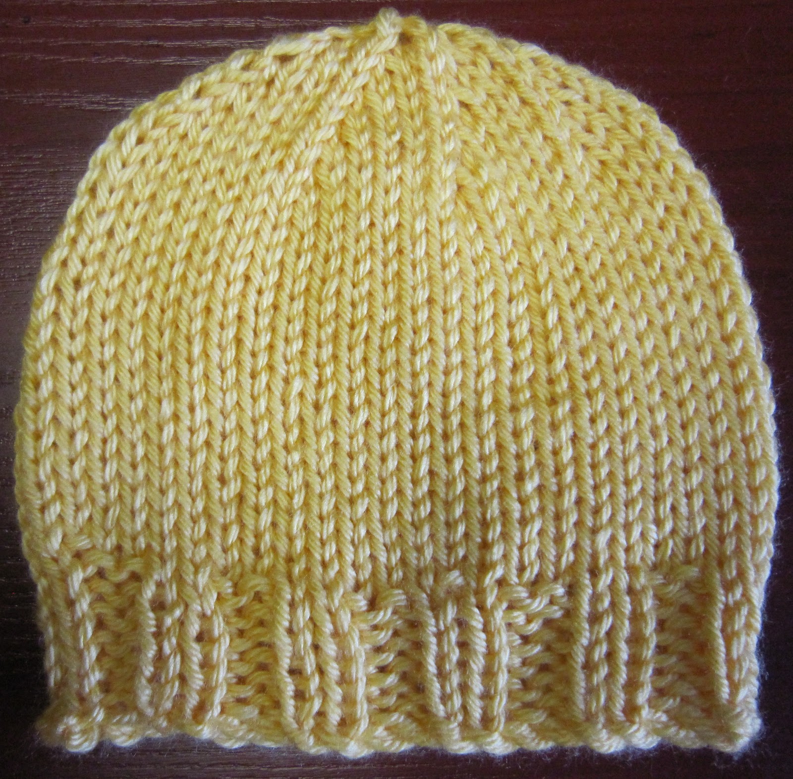 Sea Trail Grandmas Newborn Hat Knit Pattern with 4 ply yarn and Double
