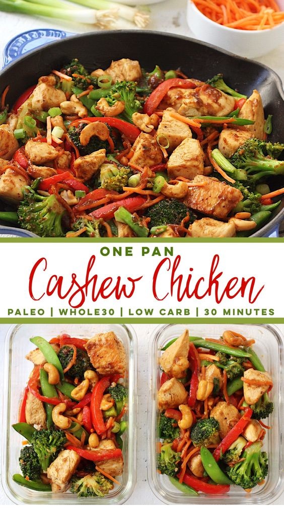 Paleo Cashew Chicken: Paleo, One Pan, 30 Minutes
