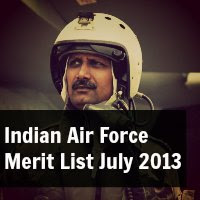 indian air force merit list july 2013