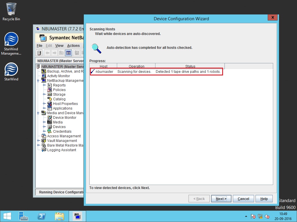 Remote Infrastructure Management Netbackup 7.7.2 VTL Configuration