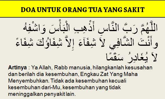 Doa Untuk Ibu Bapa Yang Sedang Sakit - Semakin tua usia orang tua kita