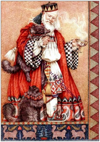 YG-227 Father Christmas With Cats + PM HAED artwork by Anne Yvonne Gilbert " YG-227 Father Christmas With Cats + PM
