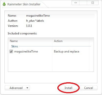 Rainmeter skin installer