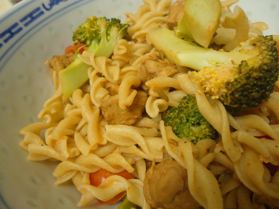 Vegan food for the hungry student Spicy tempeh and Brocolli with