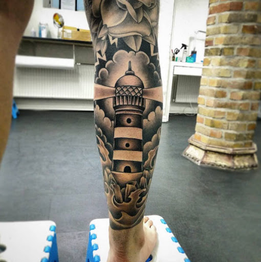 Este preto e cinza tinta de trabalho de perna