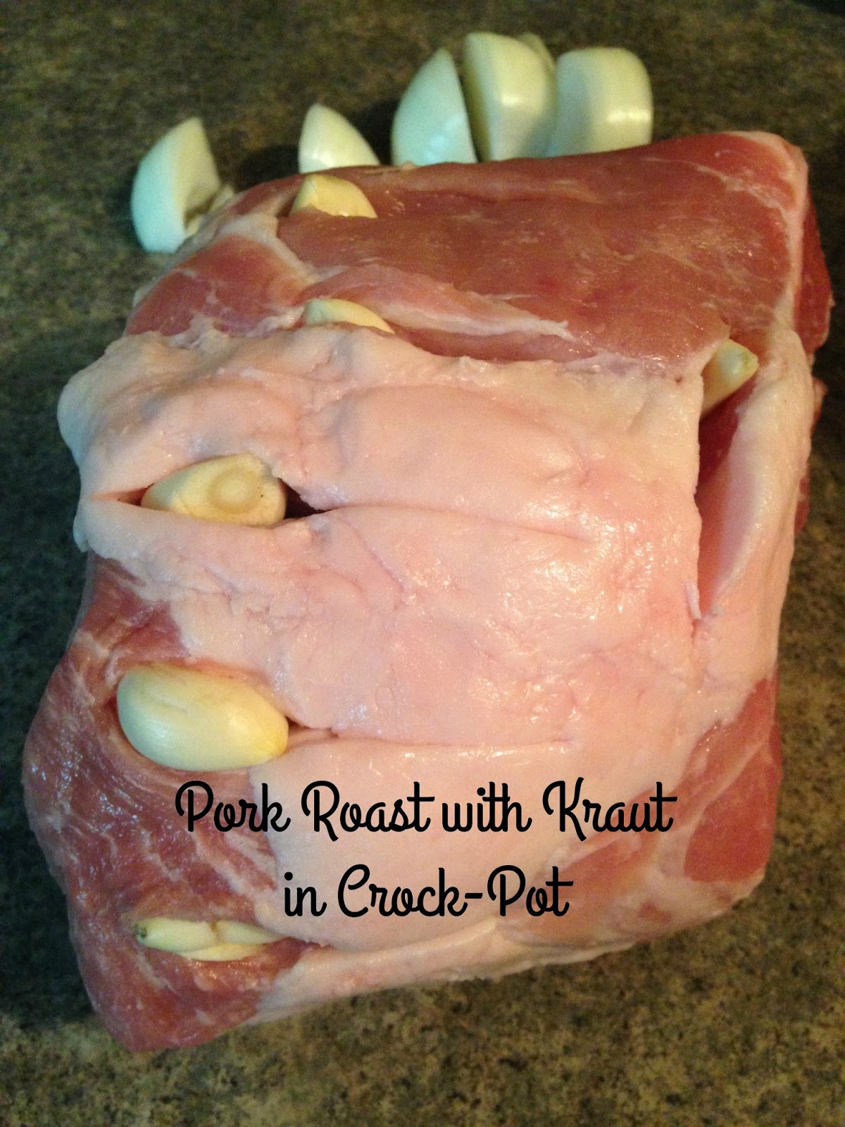 Pork Roast with Kraut in Crock Pot Turnips 2 Tangerines