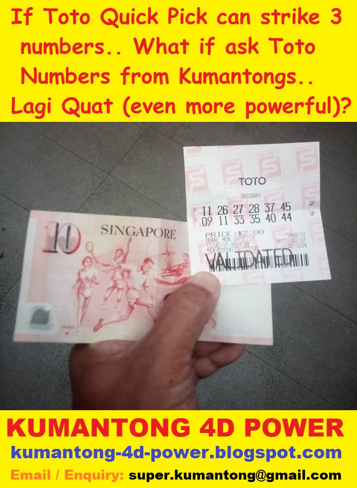 Kumantong 4d Power Quick Pick Toto Can Strike 3 Numbers If Ask Kumantong Lagi Power