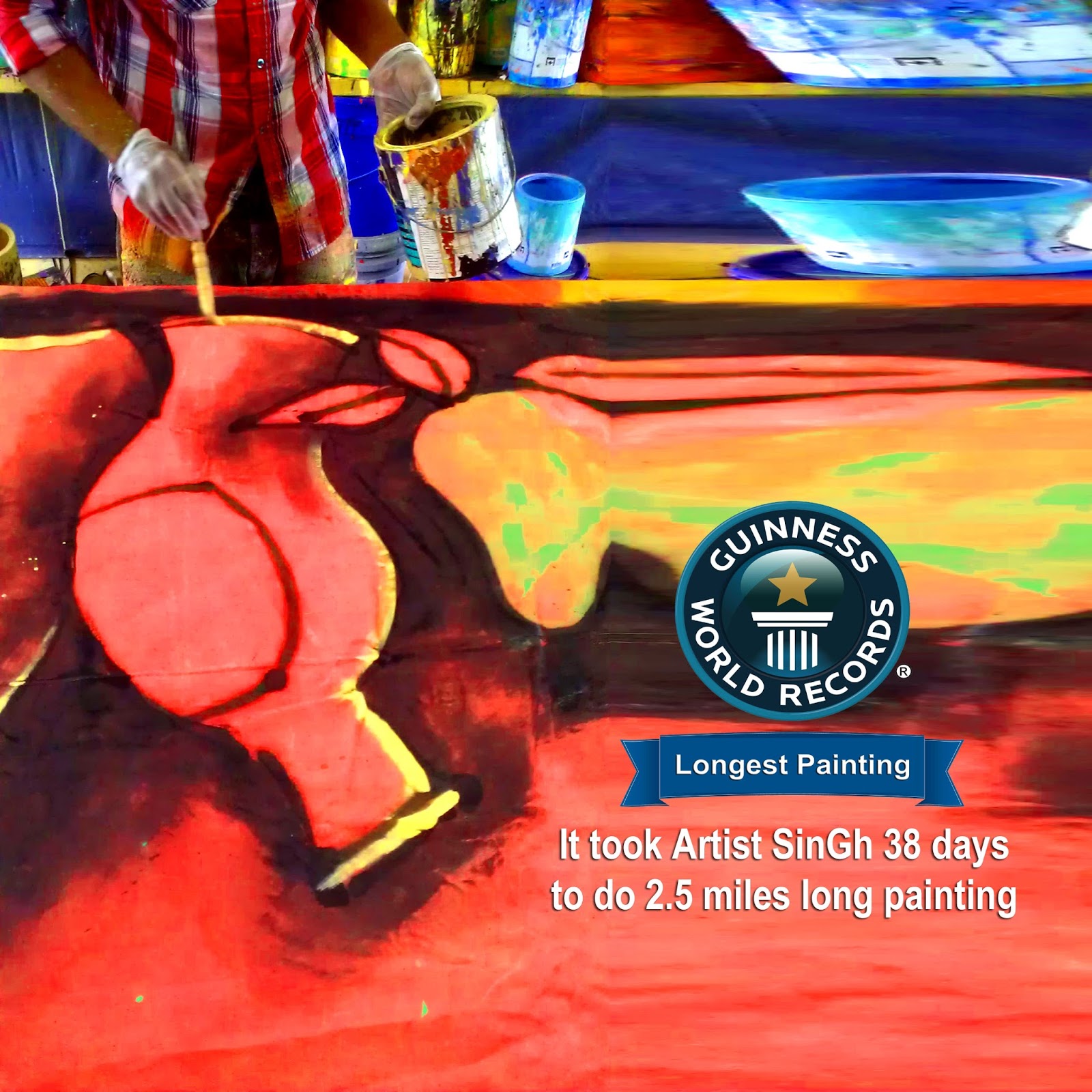 THE TRANSCENDENTAL worlds longest painting by an individual