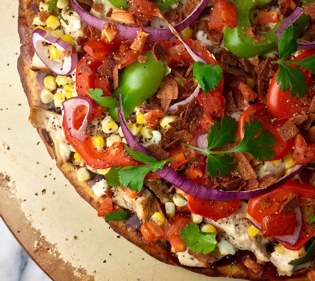 Food Fitness by Paige Barbecue Chicken Zucchini Pizza