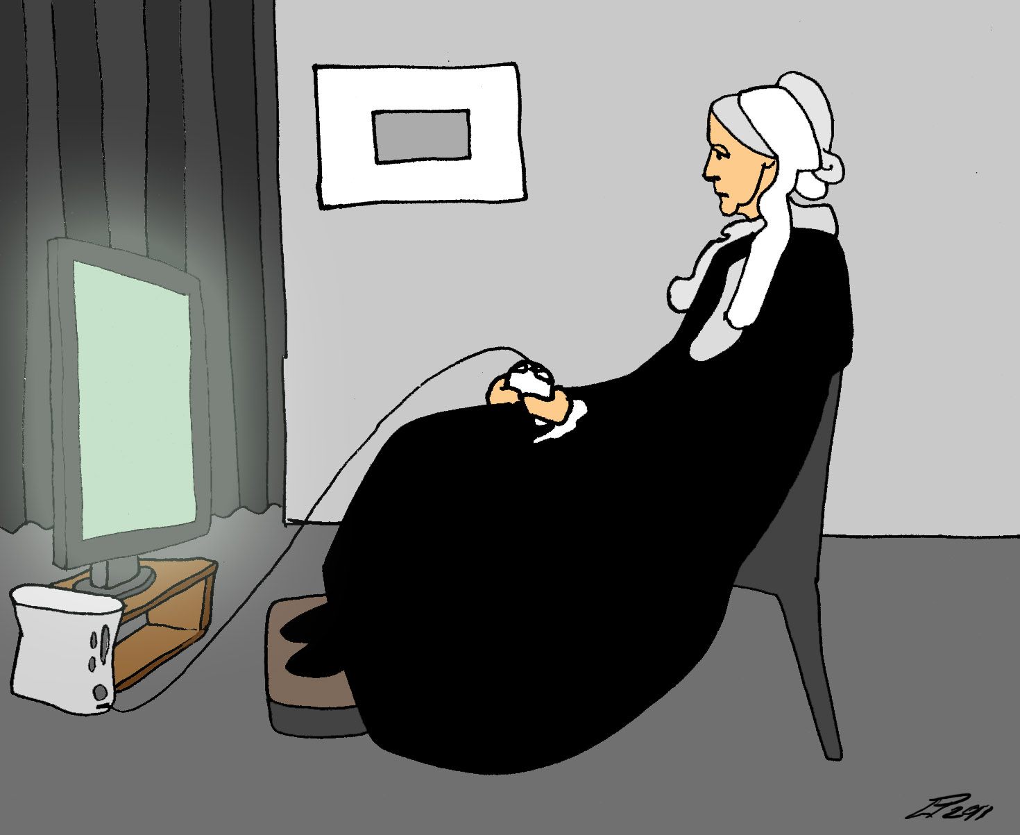 A CARTOON A DAY: Whistler's Mother