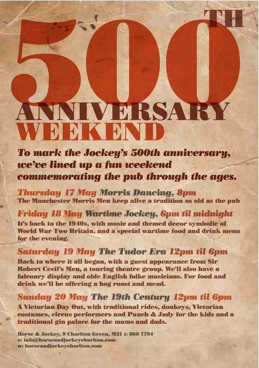 Victor Chamberlain Chorlton Liberal Democrat HORSE & JOCKEY 500TH