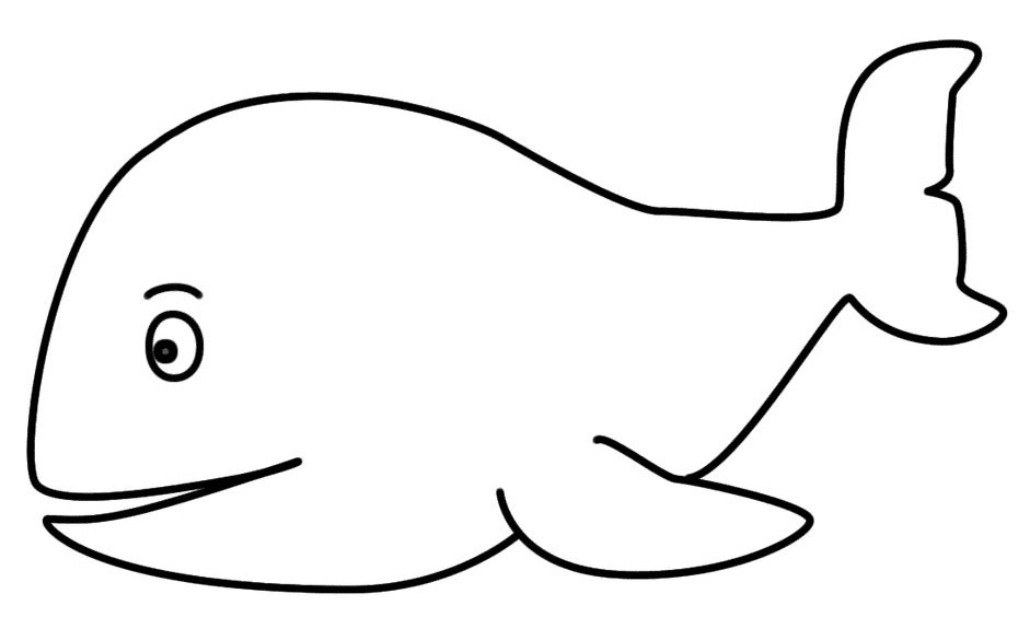 Tranh tô màu con cá voi
