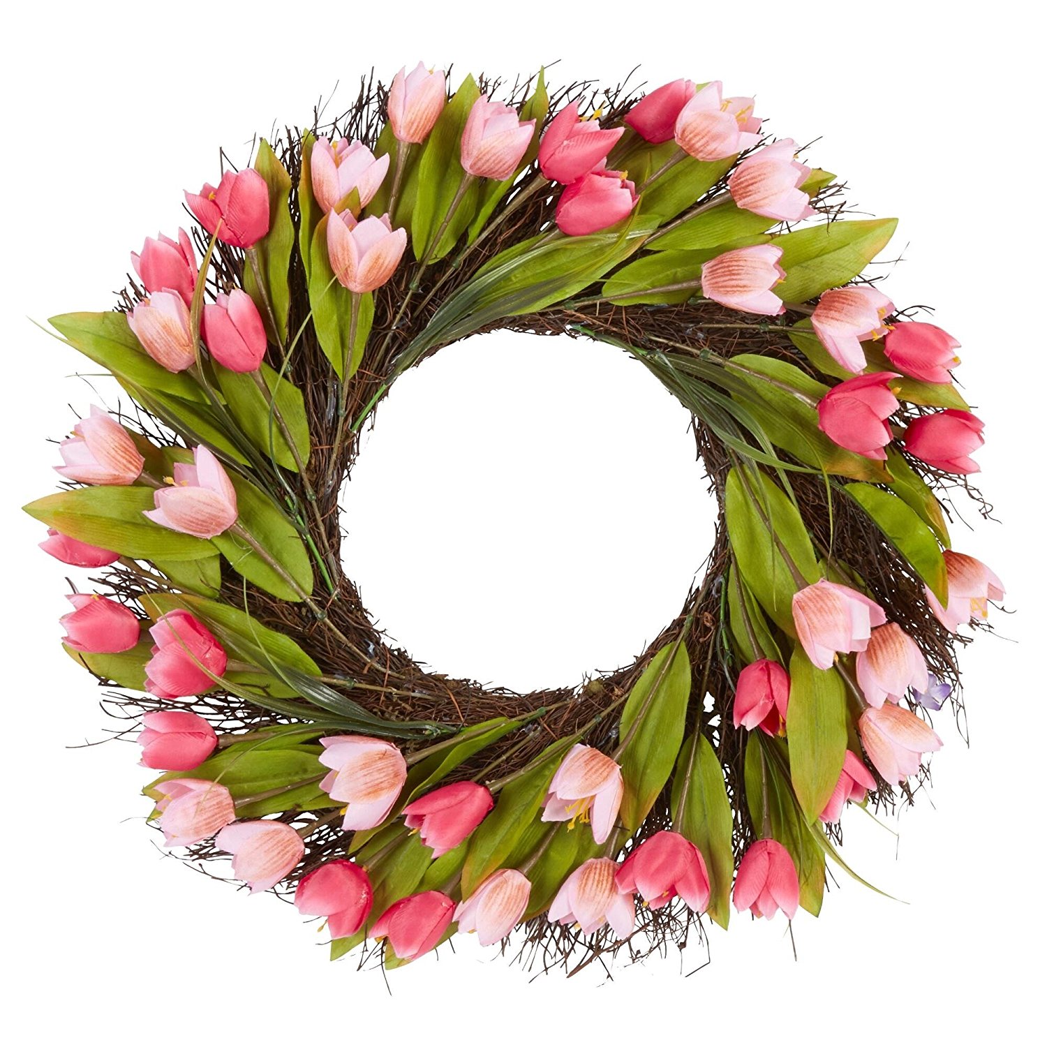 How to Make a Quick DIY Spring Tulip Wreath Thrifty Decor Chick