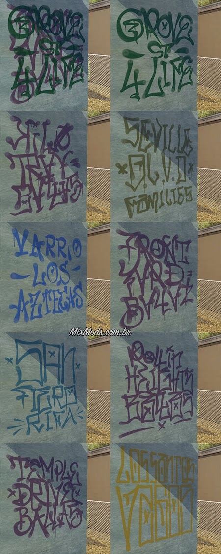 gta sa san remaster hd graffiti tags fat cap fatcap pixações