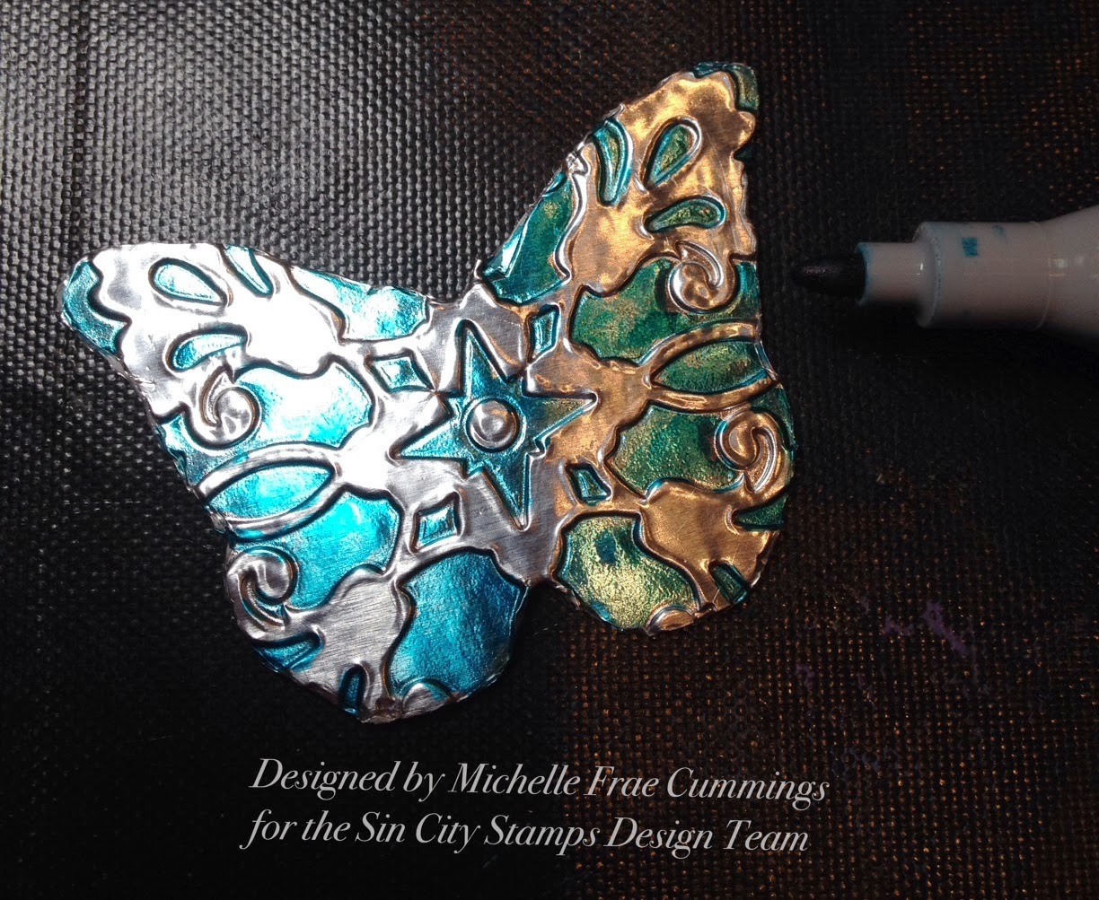 Blank Page Muse Aluminum Foil Embossed Butterfly Hairclips