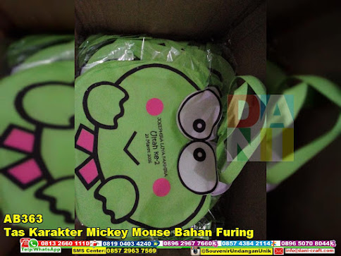 jual Tas Karakter Mickey Mouse Bahan Furing