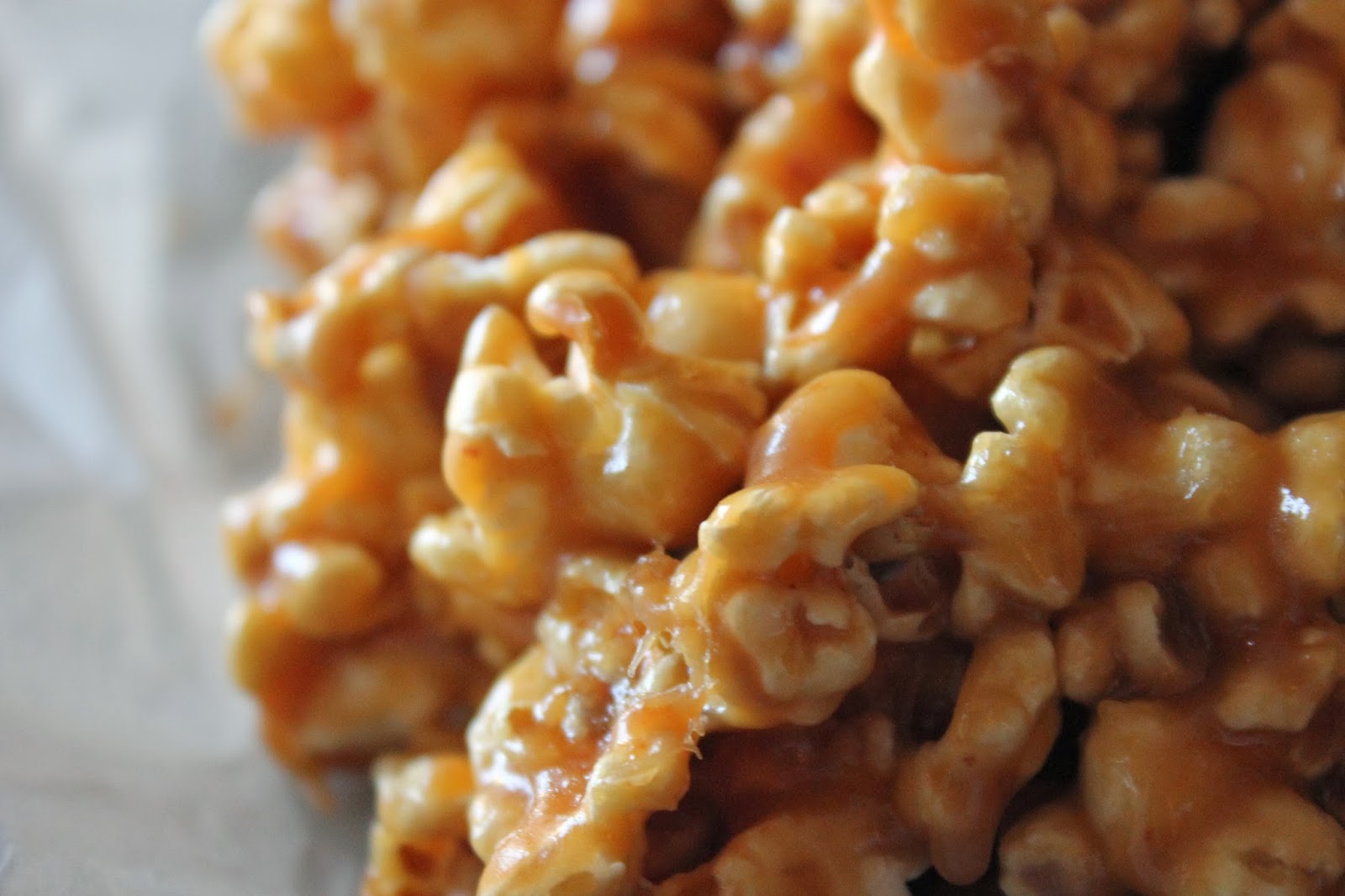 Gooey Caramel Popcorn...