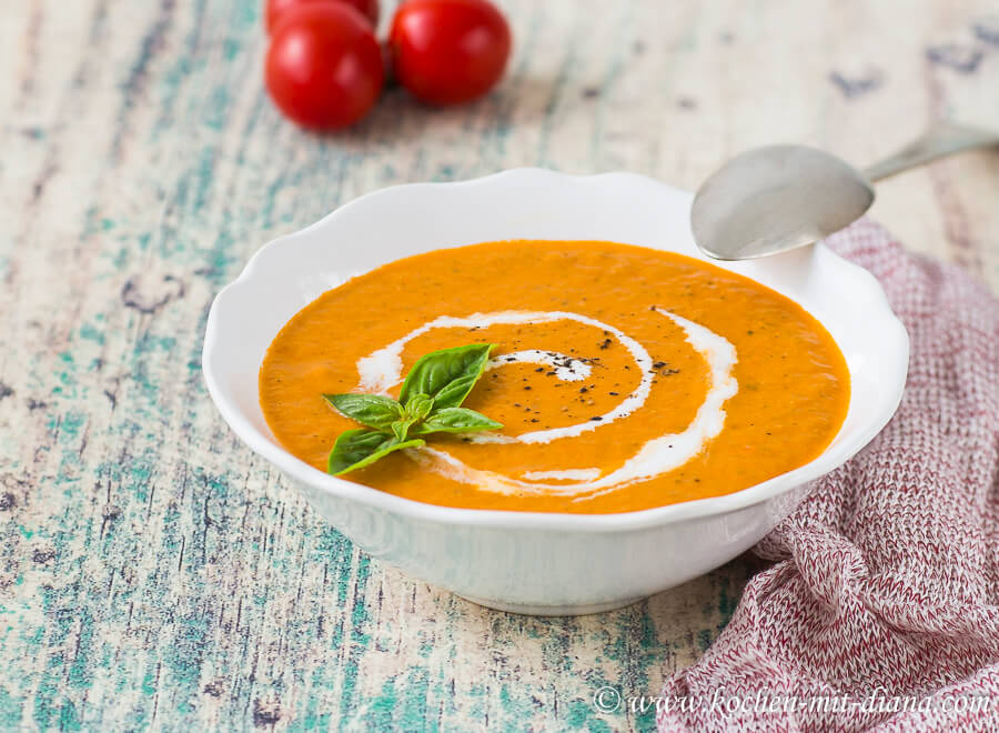 Tomaten-Basilikum-Suppe | Kochen mit Diana