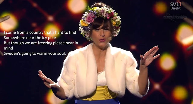 Petra Mede Eurovision 2013 Sweden Swedish Smorgasbord Interval Song Contest Funny