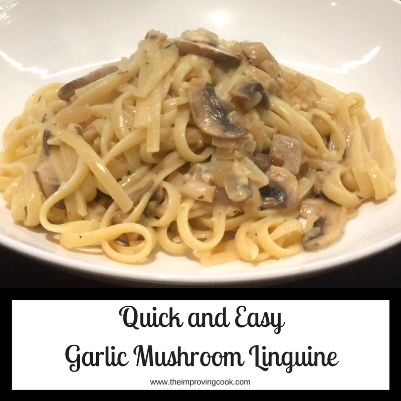 Quick and Easy Garlic Mushroom Linguine