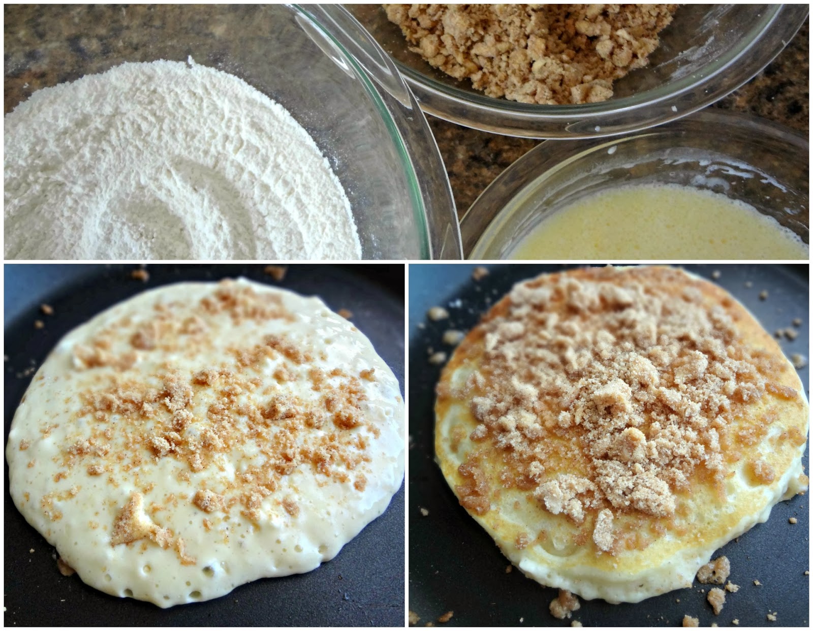 The Cooking Actress Cinnamon Streusel Pancakes