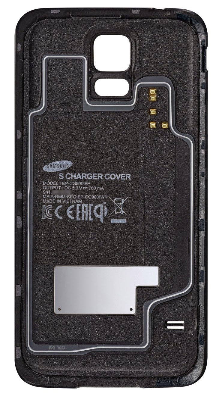 Klapka S Charger Cover z widocznymi stykami w prawym górnym rogu