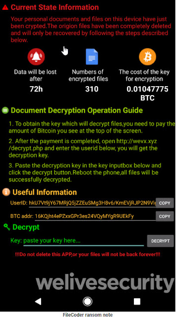 [Cảnh Báo] Phát hiện mã độc mã hóa tống tiền mới trên Android sử dụng tin nhắn SMS để phát tán và lây nhiễm - Cyebersec365.org