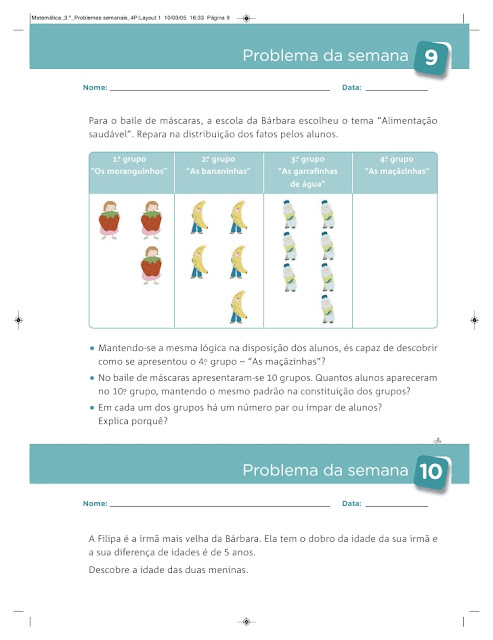 caderno de problemas 3 ano matematica