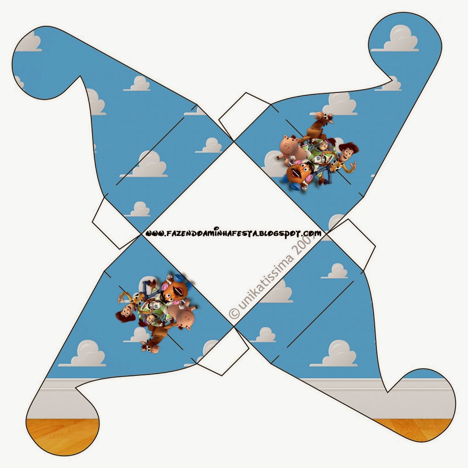 Toy Story 3: Cjas para Imprimir Gratis. Caja para cupcakes o golosinas Toy Story 3.