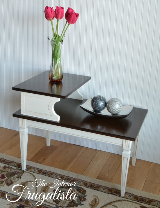 Mid Century Modern Tiered Table Makeover Interior Frugalista