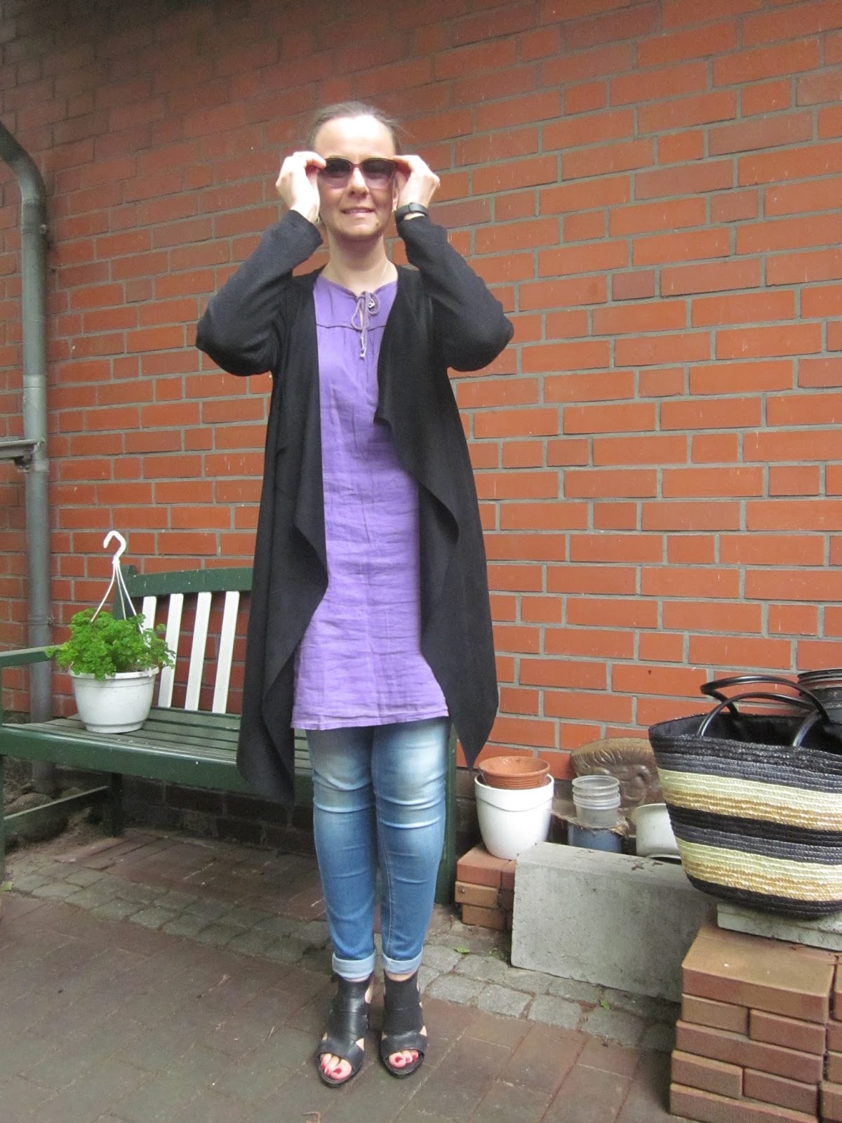 Outfit: A new interpretation of my purple dress, but first some