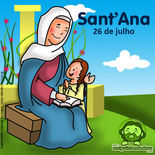 Santa Ana avó de Jesus desenho
