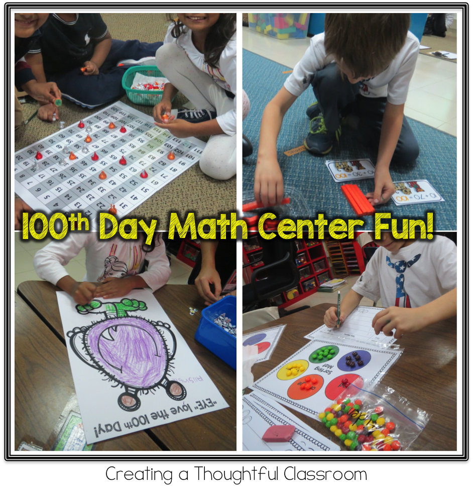 100th Day Math Centers and FREEBIES! Creating a Thoughtful Classroom