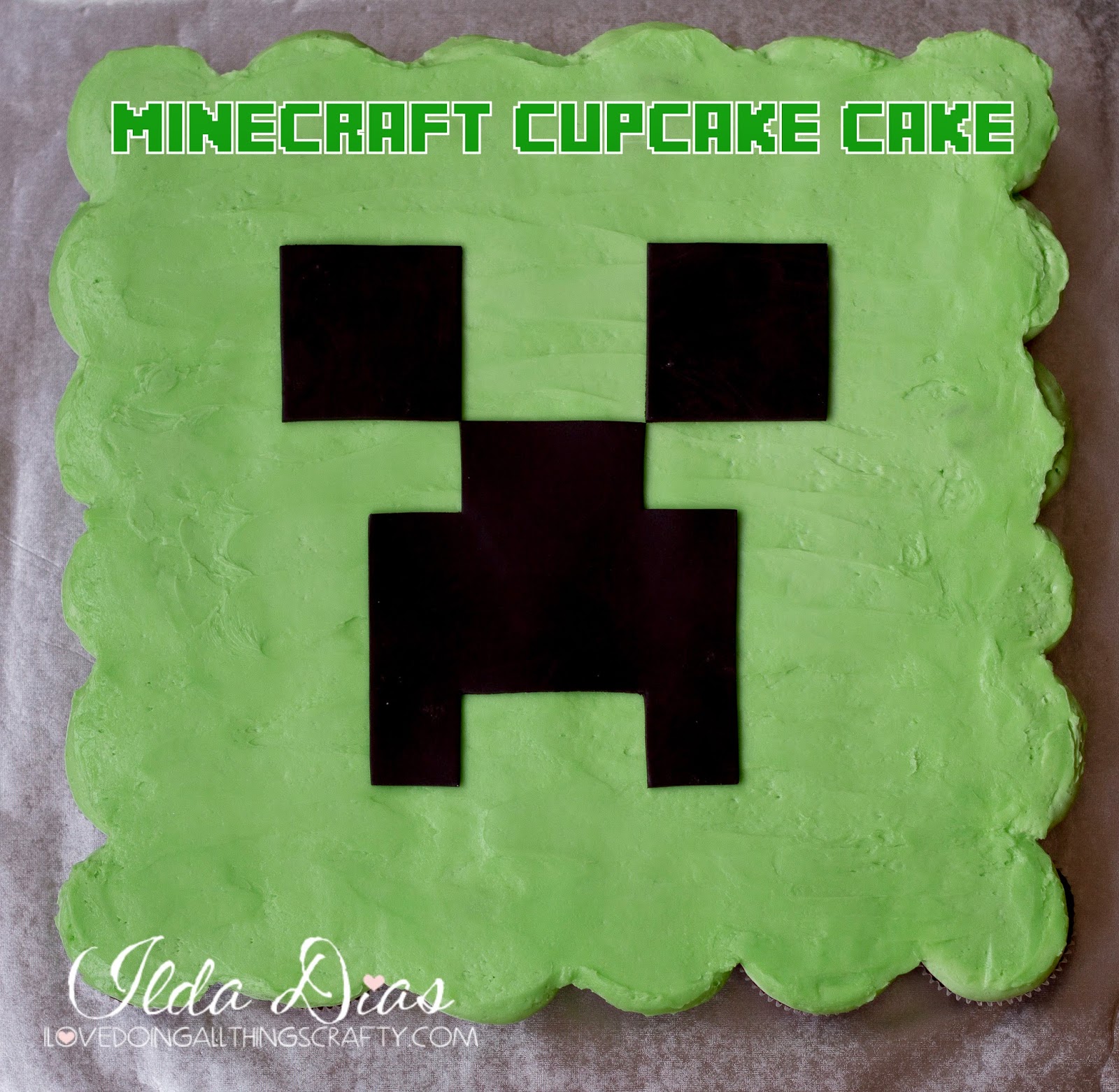Minecraft "Creeper" Cupcake Cake | DIY Cakes