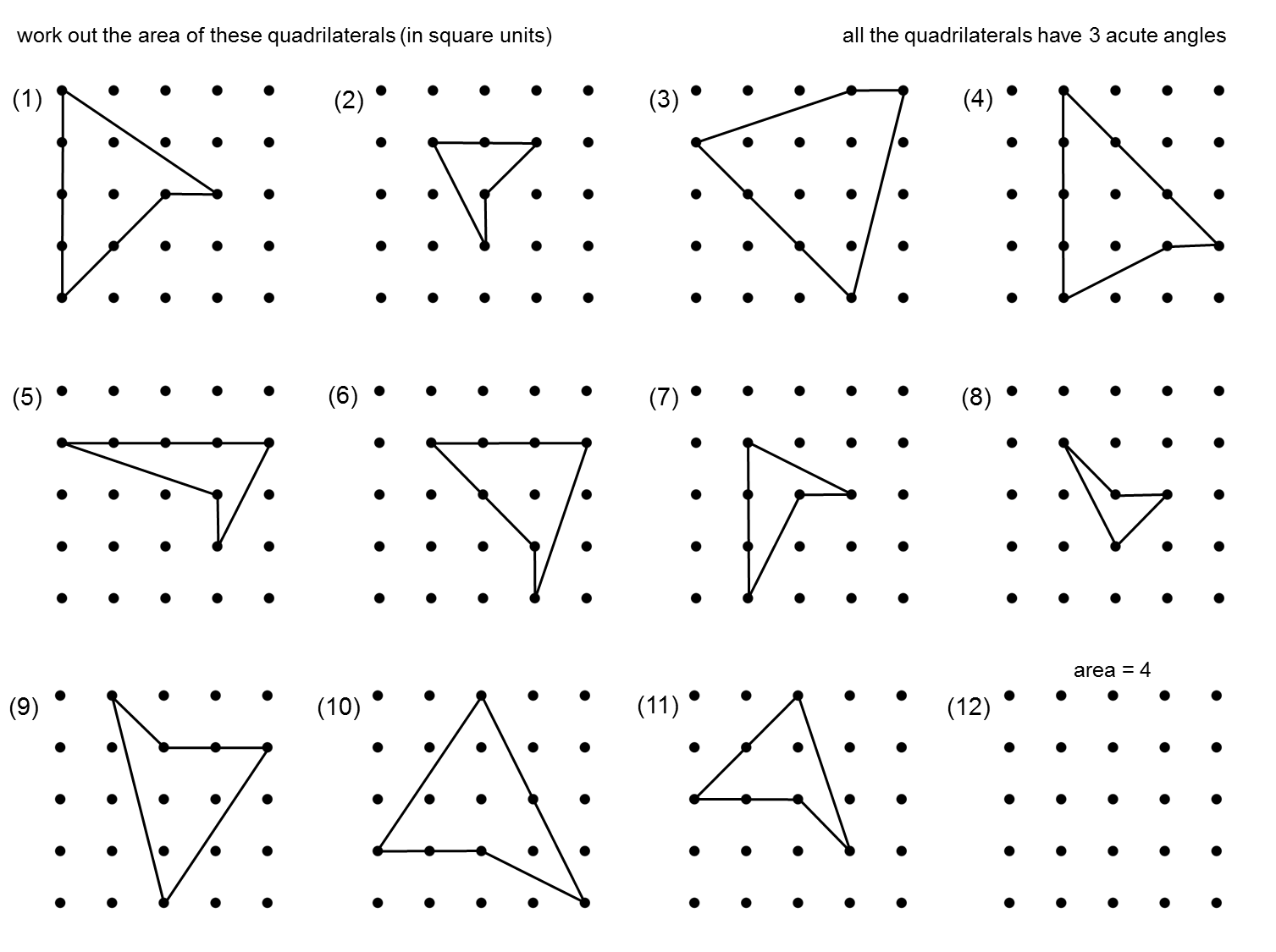 MEDIAN Don Steward mathematics teaching: quadrilaterals with 3 acute angles