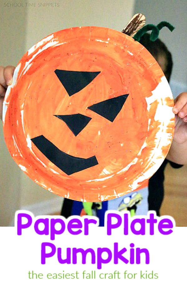 EasyPeasy Paper Plate Pumpkin Craft Your Kids Will Love! School Time