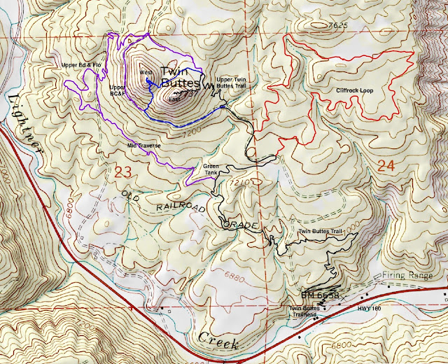 Earthline The American West Twin Buttes East, 7,737', West, 7,700