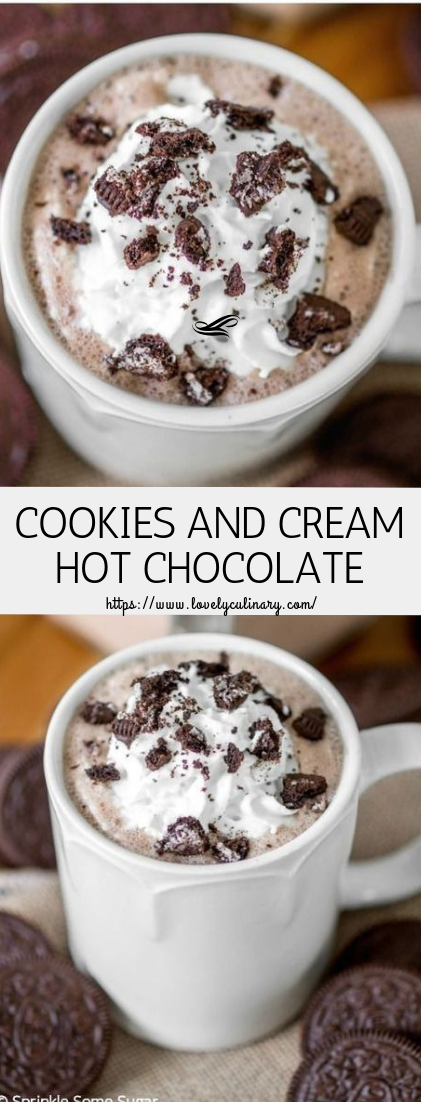 COOKIES AND CREAM HOT CHOCOLATE #oreohotdrink #recipe 
