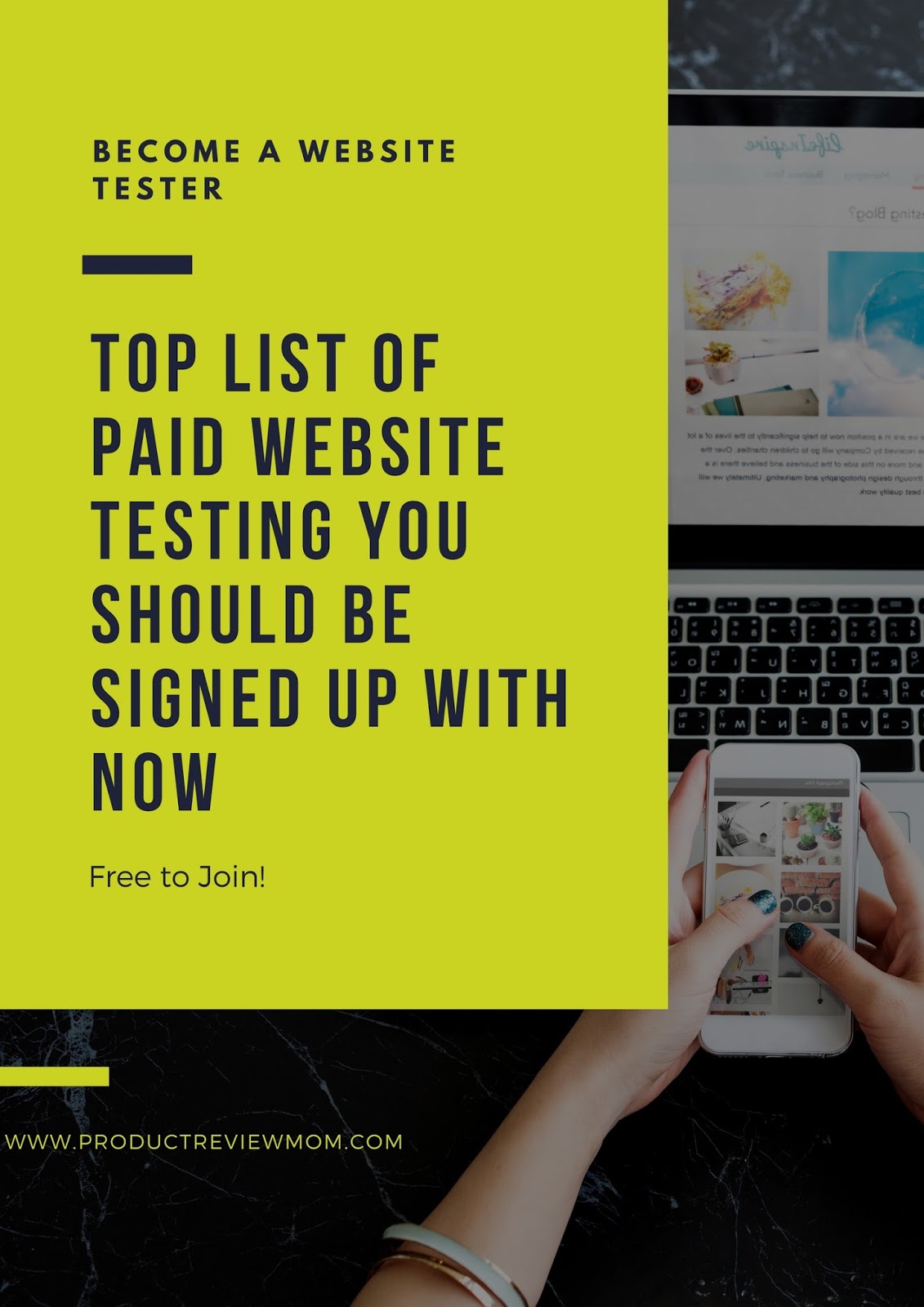 Top List of Paid Website Testing You Should Be Signed Up with Now  via  www.productreviewmom.com